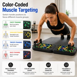 Push-Up Board Set for Strength Training – Foldable Fitness Board with Handles for Chest, Arms, Back & Core Workouts