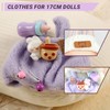 Clothes for 17cm Dolls(NO Doll), Stylish Kawaii Purple Outfit Set