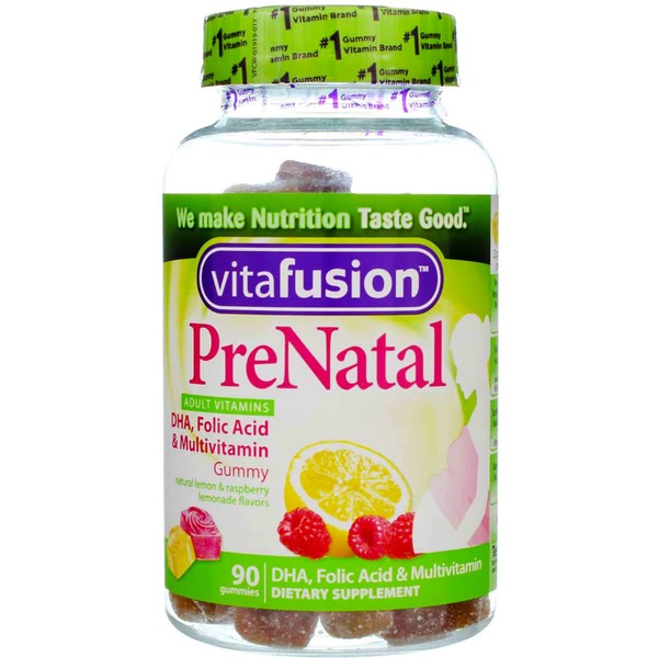 Vitafusion PreNatal Dietary Supplement, Lemon & Raspberry Lemonade Flavors 90 ea (Pack of 10)