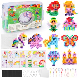 Mardo 10 mm Ironing Beads Set, 1500 Pieces Ironing Beads for Children, XL Beads with Storage Box, Ironing Beads Plates, Pattern and Ironing Paper, Craft Beads Set, Bead Set Gift for Children