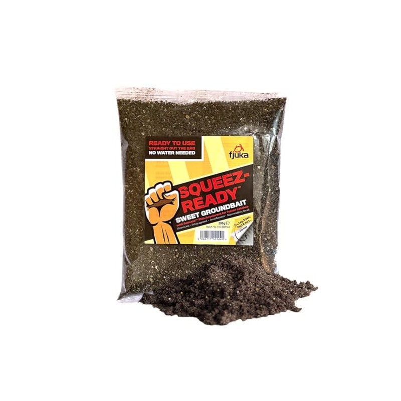 Fjuka Squeez-Ready Sweet Groundbait | Ready-prepped Multi-use groundbait | F1s,