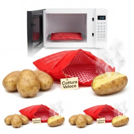Tempo di Saldi Sacco Cuoci Patate in Microonde Riutilizzabile Ottimo per Dieta Borsa da Cucina