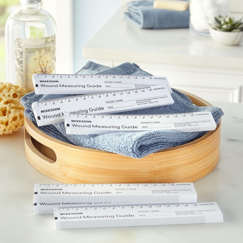 McKesson Wound Measuring Guide Ruler, Non-Sterile, Paper, 6 in, 50