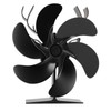 Wood Stove Fan 6 Blades Heat Powered Burning Fireplace Fan