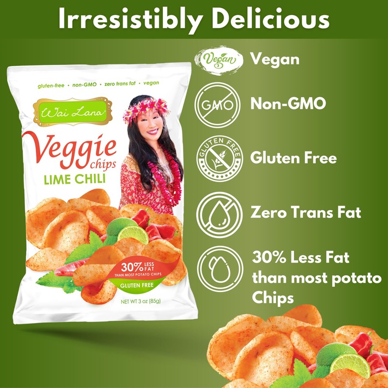 Veggie Chips Lime Chili (12 Pack of 3 Ounce Individual