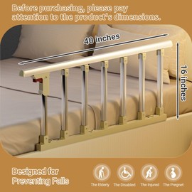 AKIMRABY Bed Rails for Elderly Adults Safety, 40"×16" Folding Bed Railings for Seniors Fit Full Twin King Queen Size, Home Medical Bed Assist Rail, Adult Bed Rails for Elderly Falling Out of Beds