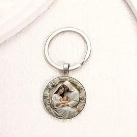 Xizhounianfeng Creative Alloy Keychain Cute Cartoon Keyring with Pendant – Durable and Stylish Accessory, Perfect for Gifts（Believers in the Radiance）