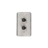 Elite Core Duplex Wall Plate w/2 XLR Male Connections D-2-2XM