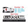 Auto GMC OVERLAY Rear Only Black White GMC Emblem 2019+