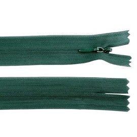 cyclingcolors 2x Cerniera invisibile N°3 50 cm – chiusura lampo in poliestere Dederon con cursore, estremità aperta, maglia scorrevole per cucito sartoria abbigliamento giacche cappotti – verde pino