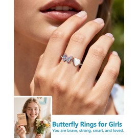 BxkSky Rings for Girls Kids Jewelry 6 8 10 12 Year Old Birthday Stocking Stuffers Christmas Gifts for Tween Teen Girl Trendy Stuff