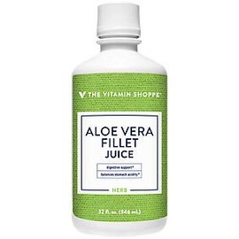 The Vitamin Shoppe Organic Aloe Vera Fillet Juice - No Water Added - Soothing for Digestive Discomfort (32 Fluid Ounce)