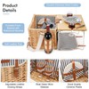 Wicker Picnic Basket for 2 with Detachable Table, Elasticated Wine