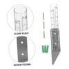 Sosoport 1set Lawn Rain Gauge Stainless Steel Rack Accurate Precipitation