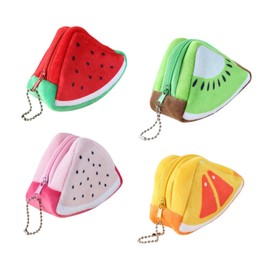 Gadpiparty Fruit Design Plush Coin Purse Mini Pouch Zipper Closure Suitable for Pockets Purse Briefcase
