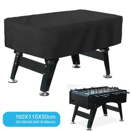 HAYCOVER Outdoor Football Soccer Table Cover Waterproof Dustproof Universal Patio Coffee Chair Billiard Game Room Cover Black 300D Oxford Cloth 63" x 45.3" x 19.7" Inch