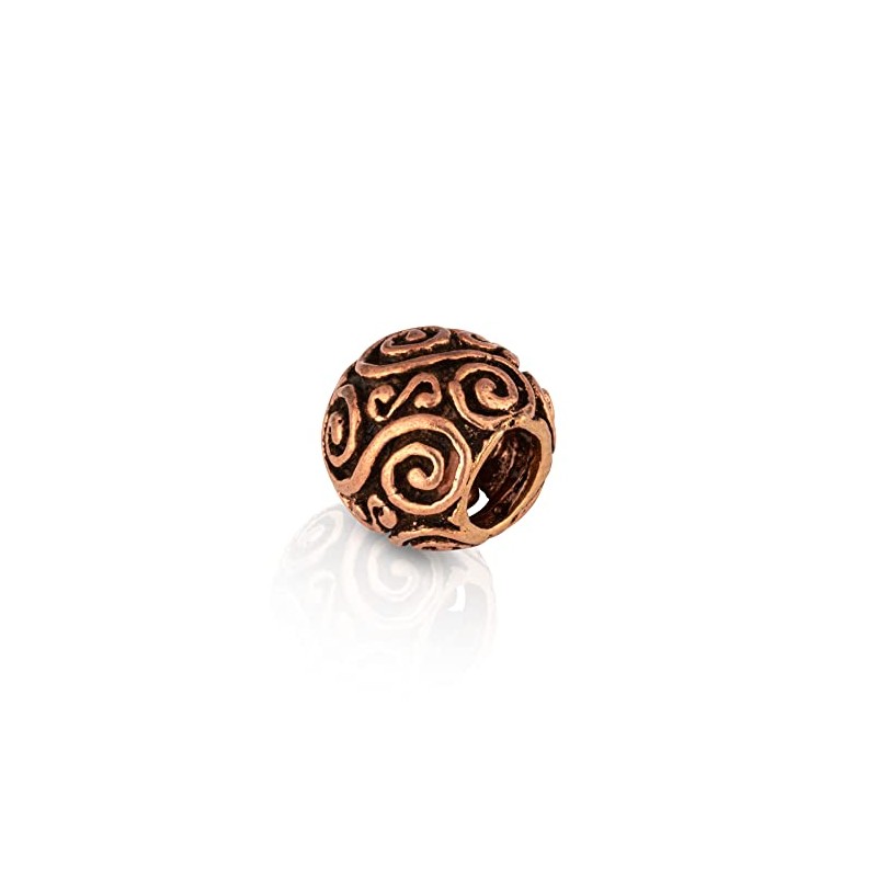 NKlaus Bronze Beard Bead Antique Rustic Look German Celtic Viking