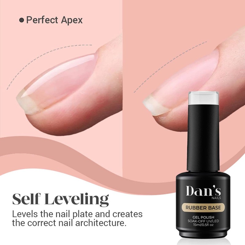Dan's Nails Rubber Base Gel Polish Coat (Iguana Green)