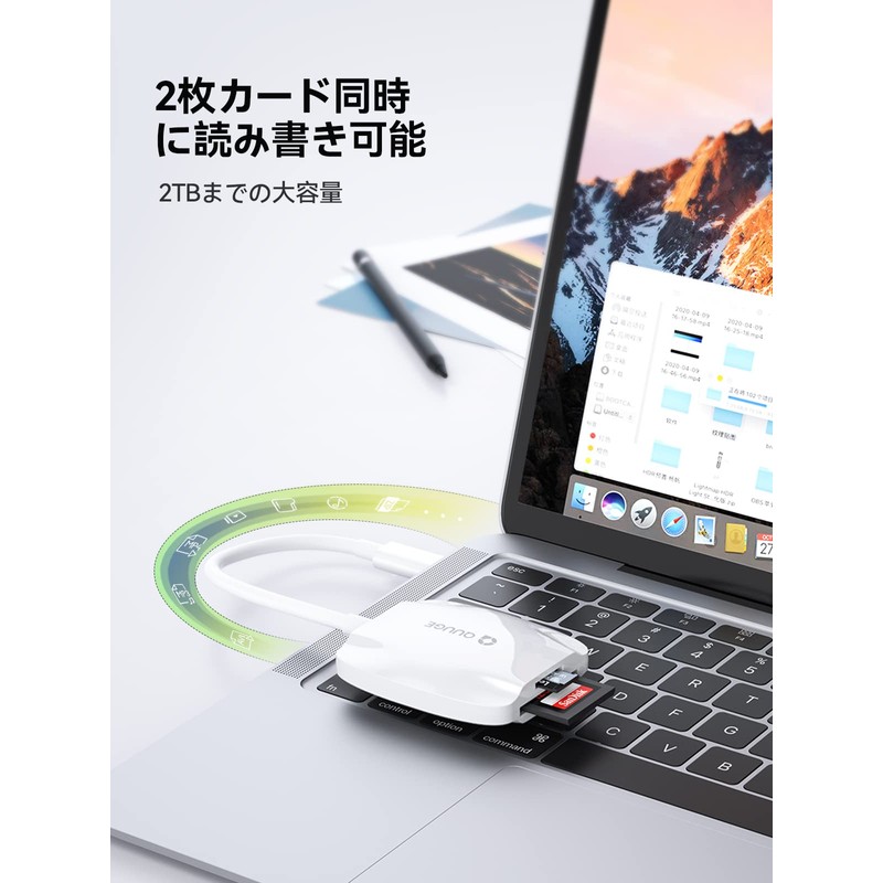 QUUGE Type-C SD 4.0 Card Reader with OTG Function 2-in-1