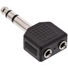 InLine®® 99304 6.3 mm 2 x 3.5 mm Black Cable