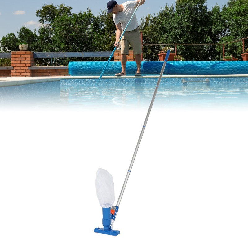 Portable Pool Vacuum Jet with 4 Section Poles Underwater Cleaner