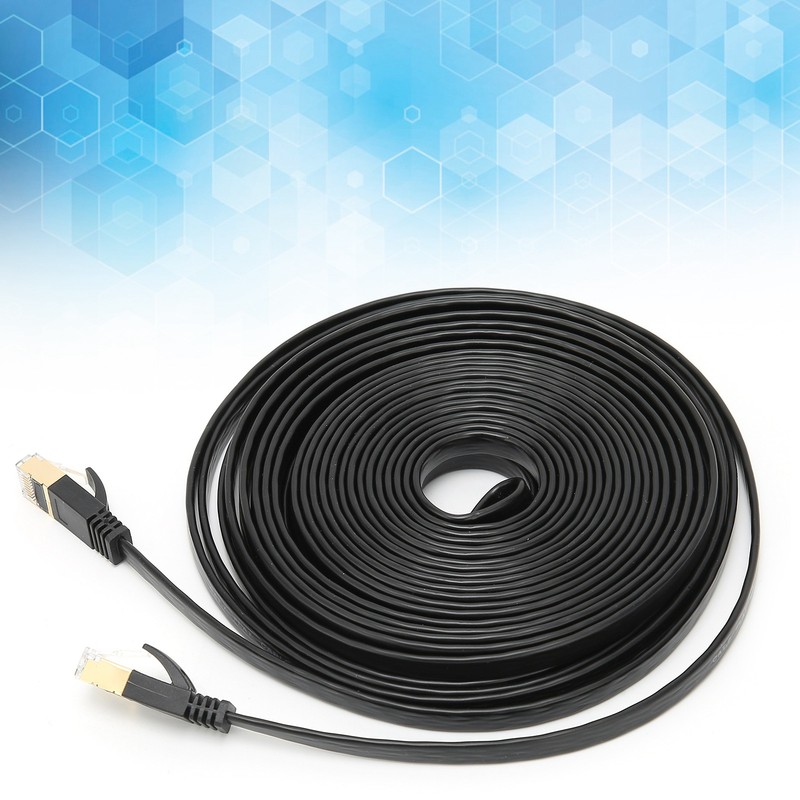 Network Cable 10 Gigabit Double Shielded CAT7 8‑Core Twisted Pair