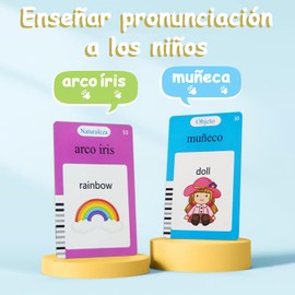 LMBMYYS Máquina de Aprendizaje Infantil | Juguete Educativo Montessori con 112 Tarjetas Sonoras | Ideal para Niños de 1 a 3 Años | Desarrollo del Lenguaje y Cognitivo | Regalo para Bebés
