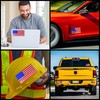 Reflective American Flag 3.75" x 7.4" - Pack of 2-1