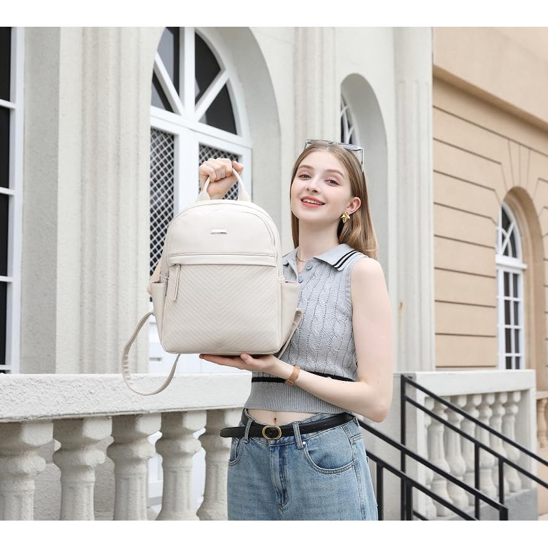 Miss Lulu Stylish PU Leather Women's Backpack, Waterproof Women's Backpack