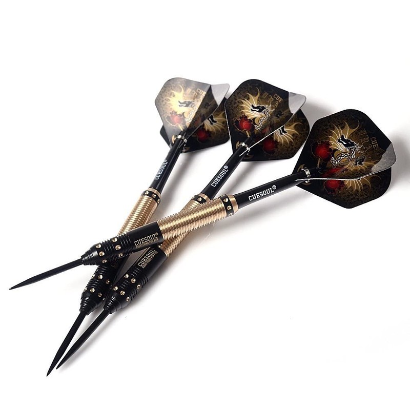 CUESOUL Dragon Deluxe Brass Steel Tip Darts Pack,21 Grams F2305-L