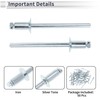 RATCHROLL 50 Pcs Open End Large Flange Blind Rivets 4mm