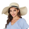 Naivlizer Women Wide Brim Sun Hat UPF50 Straw Summer Hat