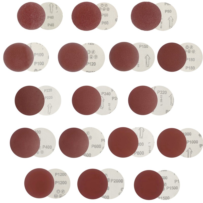 100Pcs 5in Disc Self Adhesive Sandpaper Sheet Round Sandpaper