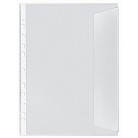Veloflex 5340000 Document Wallets DIN A4, PP, 130 my, Indelible, Transparent (2 x Pack of 10 = 20 Sleeves)