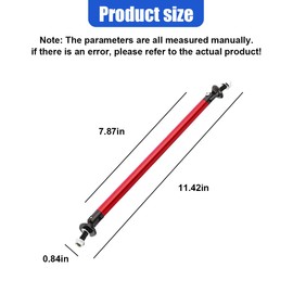GAOLAOSY 2PCS 8"-11" Adjustable Splitter Strut Rods, Automotive Front Bumper Lip Support Bars, Universal Car Bumper Splitter Diffuser Strut Rods, Compatible with Most Vehicles (Red)