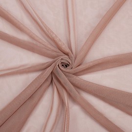 CABODYALS 1.8M Long Khaki Mesh Stretchy Fabric Polyester Elastic Sheer Camel Color Spandex Netting Needlework Squanre Breathable Cloth for Sewing Making Clothing Accessories Diy Crafts Supply