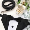 Locmeo 3 Pcs Dog Wedding Collar Outfit Include Dog Tuxedo
