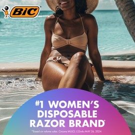 BIC Soleil 4 Escape Women's Disposable 4-Blade Razors, Scented Handles for a Pampering Shave, 7-Pack