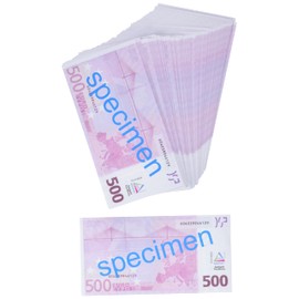 WISSNER 80627 Active Learning - Euro Play Money for Calculating 100 x 500 Euro Banknotes