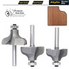 Akylin 4Pcs Ogee Fillet Router Bit Set,1/4" Shank,Bearing Guided Ogee