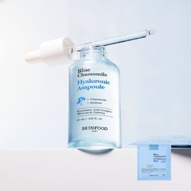 SKINFOOD Blue Chamomile Hyaluronic Acid Ampoule 50ml + 2 pads, 1 pack 4107472 / SKINFOOD 블루 캐모마일 히알루론산 앰플 50ml +패드2매입1개 4107472