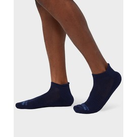 32 Degrees Men's 6 Pack Comfort Ankle Socks | Anti-Odor | Cushioned Heel | Arch Support | Active | Casual | Work, Navy/HT Black/HT Grey, Medium