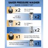 Saker Pressure Washer Hose Connector Set 10 PCS,Hose Adapter Set,Pressure