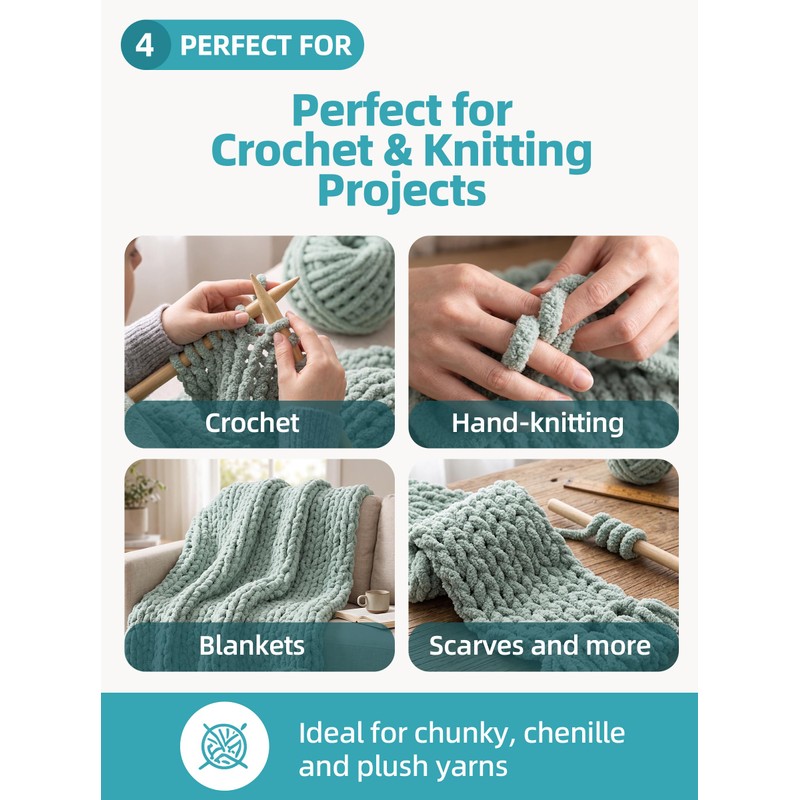 Chunky Yarn Fluffer Tool — Professional Yarn Fluffing and Restoring