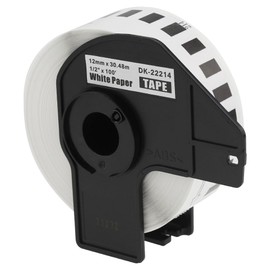 Compatible DK-22214 12mm x 30.48m White Thermal Standard Address Labels Compatible with Brother QL-500 550 570 700 710W 720NW 800 810W 820NWB 1050 1100 1110NWB Printers