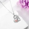 JERWLI 925 Sterling Silver Animal Pendant Necklace, Cute Animal Jewelry
