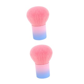 Minkissy 2pcs Cosmetic Brush Powder Makeup Brush Natural Look Ideal for Beginners Professionals