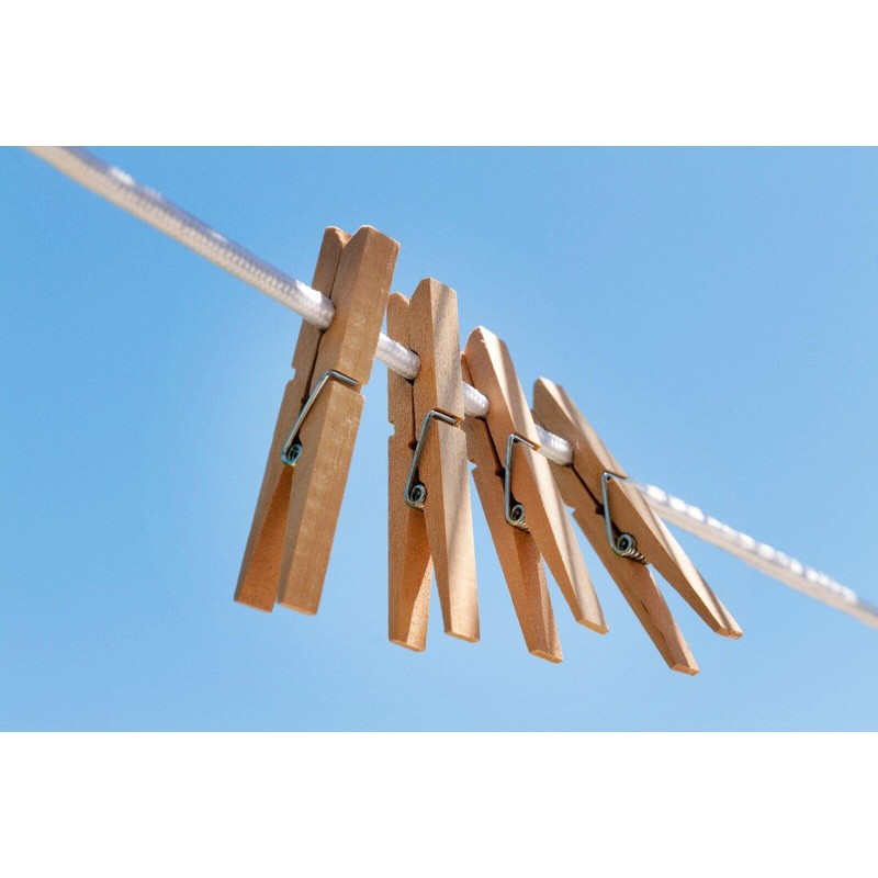 120 x Wooden Pegs For Washing Line | Traditional Laundry
