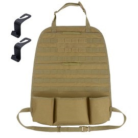 Kyrio Car Organiser, Kid Back Seat Organiser, Storage Pockets, for protect car seat, Khaki