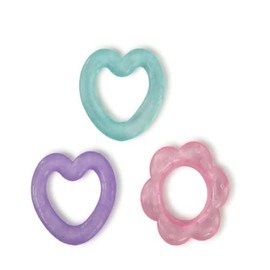 Bright Starts - Mordederas para bebé, tres piezas, unisex, pueden refrigerarse para mayor alivio, a partir de 3 meses